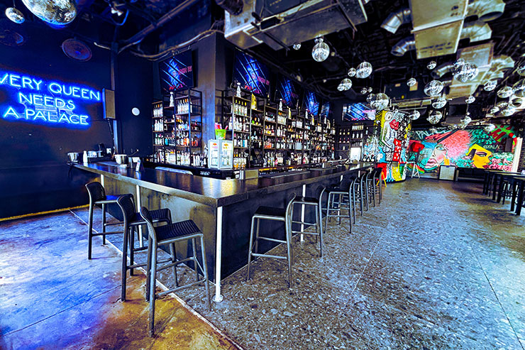 Palace Bar interior with performance area